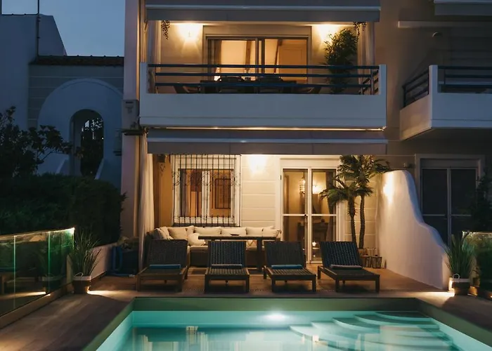 别墅 Halkidiki Boho Heated Pool House