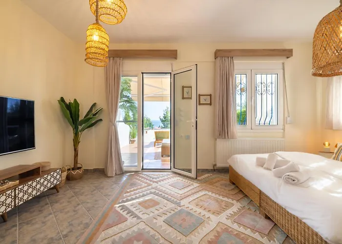 别墅 Halkidiki Boho Heated Pool House *