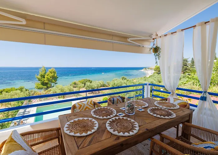 Halkidiki Boho Heated Pool House Gerakini